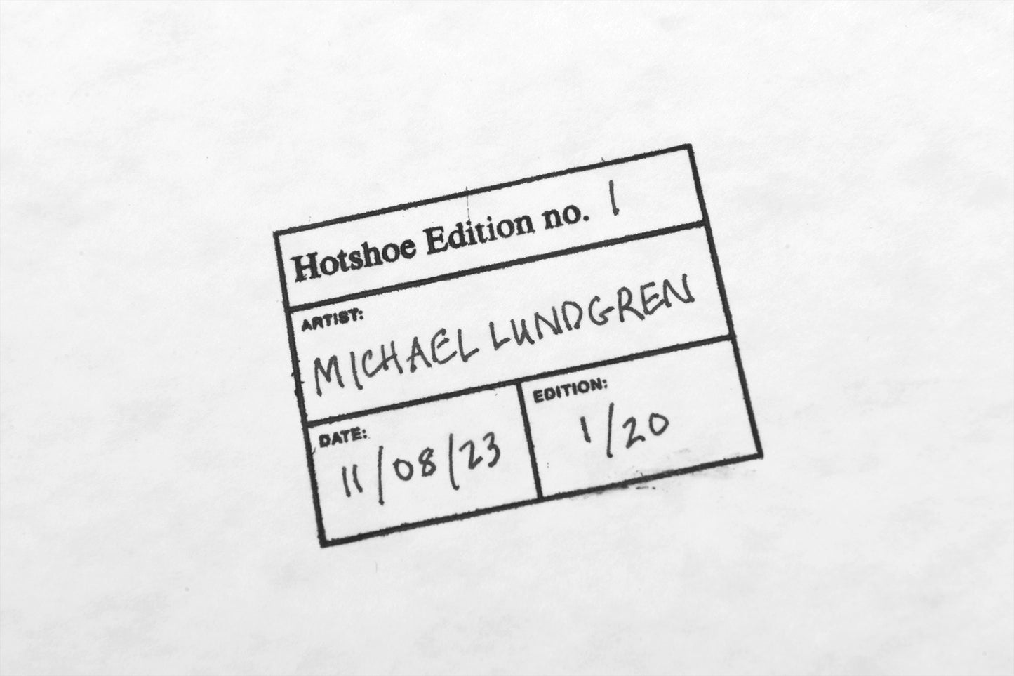 Edition No. 1 Michael Lundgren