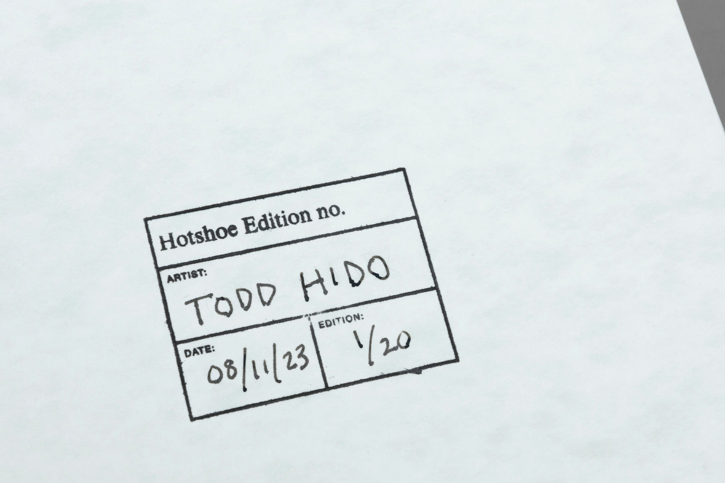 Edition No. 2 Todd Hido